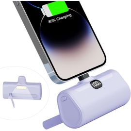 Mini Batterie Externe 5000mah Ultra-Compact Power Bank Charge Rapide Petit Chargeur Portable Compatible Pour Iphone 14/13/12.[F2626]