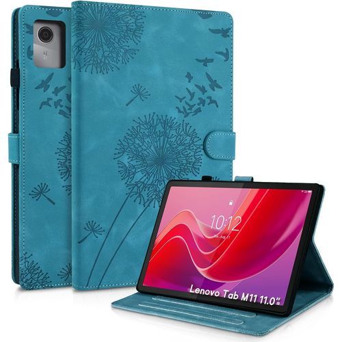 Coque Pour Lenovo Tab M11 Pissenlit Housse En Tablette Cuir Pu Protection Pour Lenovo Tab M11 Bleu.[F3124]