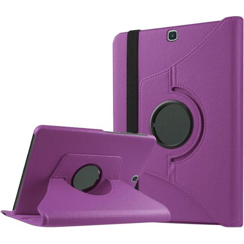 Coque Pour Tab S2 9.7-360 Degrés Rotation Coque En Cuir Pour Samsung Galaxy Tab S2 9.7 Pouces Sm-T810 / T815 Housse De Protection Etui Avec La Fonction De Stand Case/Cover (Voilet).[F225]