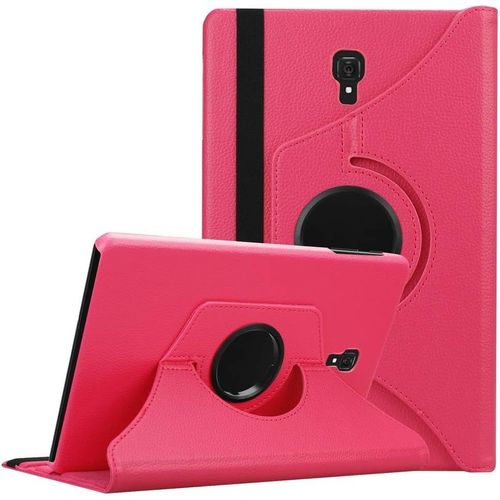 Coque Pour Samsung Galaxy Tab A 10.5 2018 (Sm-T590/T595) Ultra Mince Slim Housse De Protection Avec 360 Degrés Support Fonction Cuir Étui Tablette A 10,5 2018 Cover, Rose Rouge.[F5075]