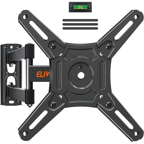 Support Mural TV Pivote et Incline pour la Plupart Télévision écrans 14-42 Pouces LED, LCD, OLED Plats & incurvés avec VESA 200x200mm jusqu'à 15KG Support TV EV012.[S1353]