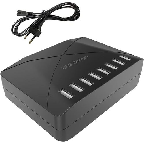 Chargeur Usb 40 W, Multi-Usb À 8 Ports Hub De Charge Avec Détection Intelligente, Station De Charge Usb Multi-Ports, Pour Smartphones, Tablettes Et Autres Appareils.[F1742]