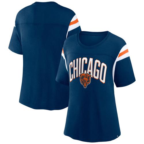 T-Shirt Bleu Marine À Rayures Gagnées Des Chicago Bears De Marque Fanatics Pour Femmes