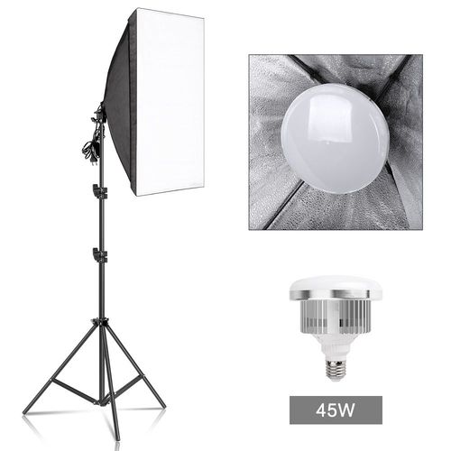 Analyste d'éclairage de boîte à lumière de photographie,système d'éclairage continu professionnel,boîte à lumière pour équipement de studio photo,50x70cm - Type 45W UFO Bulb