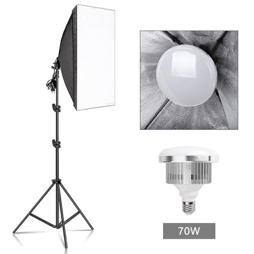 Analyste d'éclairage de boîte à lumière de photographie,système d'éclairage continu professionnel,boîte à lumière pour équipement de studio photo,50x70cm - Type 70W UFO Bulb