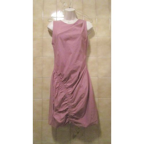 Robe Marron Effet Peau De Pêche, Dos Nu, Bras Nus, Zara T. 34