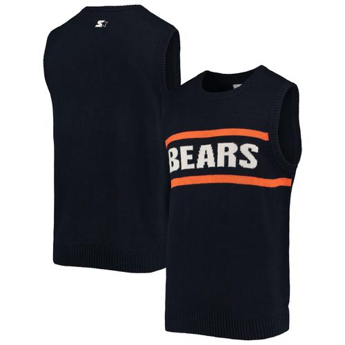 Veste Pull Starter Pour Hommes, Bleu Marine/Orange, Chicago Bears Player