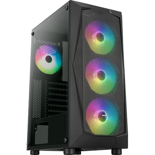 lbgwp60-Accm-Pv41142.11 Boîtier Moyen Tour Atx Falcon A V2 Rgb Avec Panneau Vitré, Noir