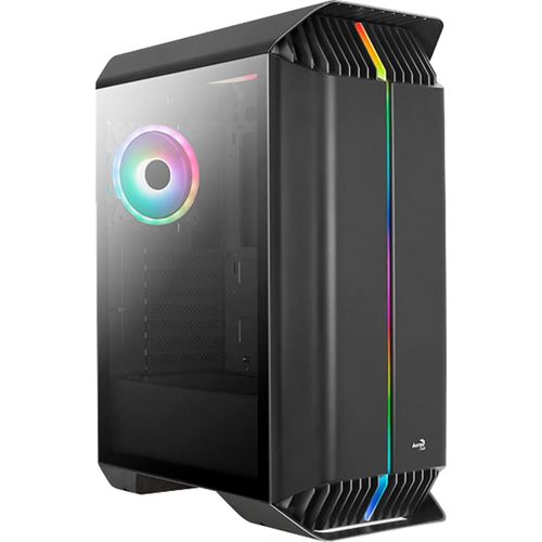 lbgwp60-Gladiatorduobkv1, Gladiator Duo, Argb Atx Mid Tower Case, 3 X Duo 12 Argb Fans, Tempered Glass Side Panel, Black