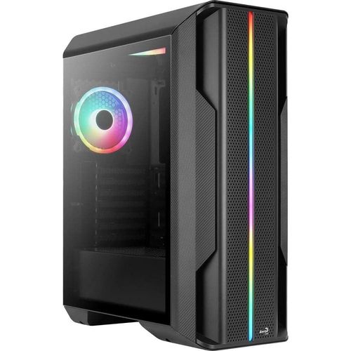 lbgwp60-Splinterduobkv1, Splinter Duo, Argb Atx Mid Tower Case, 3 X Duo 12 Argb Fans, Argb Front Panel, Black
