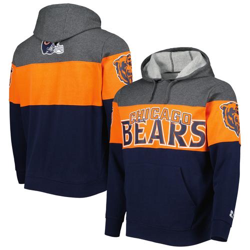 Sweat À Capuche Pour Hommes Starter Navy/Heather Charcoal Chicago Bears Extreme
