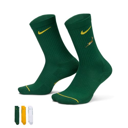 Lot De 3 Paires De Chaussettes De Rugby Nike Everyday Cushion Springboks Unisexes - Vert