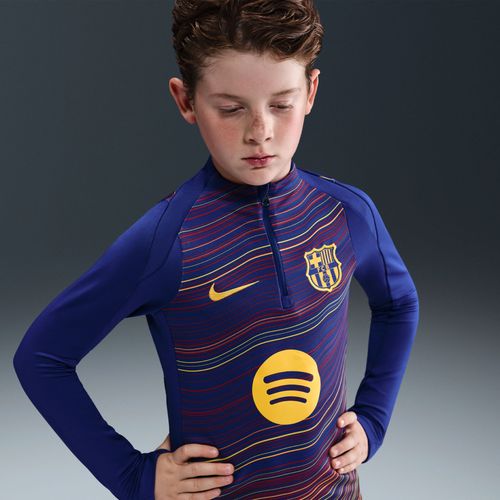 Haut D'entraînement De Foot D'avant-Match Nike Dri-Fit Fc Barcelona Strike Domicile Pour Ado - Bleu