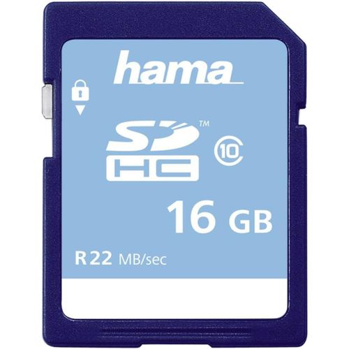 KALANKA-Carte mémoire Photo (SDHC pour Photo/Classe 10, 16 GB - 22 MB/s) Bleu
