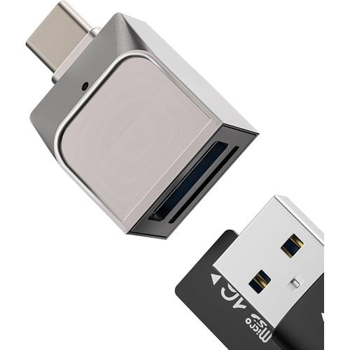 KALANKA-Adaptateur USB C vers USB 3.0 Lecteur Carte Micro SD (2 en 1) pour iPhone 16 15 Pro Max pour iPad OTG Câble Caméra TF Mémoire Card Reader pour Apple Convertisseur Compatible avec Samsung S25