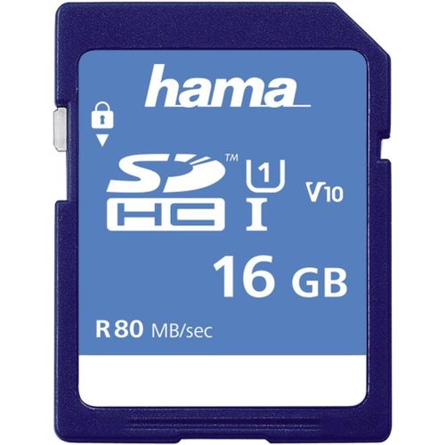 KALANKA-Carte mémoire Photo (SDHC pour Photo/Classe 10, 16 GB - 80 MB/s) Bleu