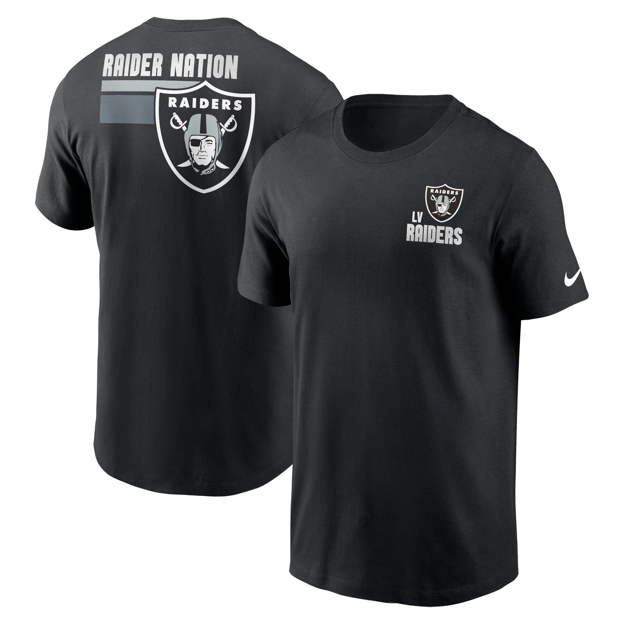 T-Shirt Essentiel Nike Noir Las Vegas Raiders Blitz Pour Homme