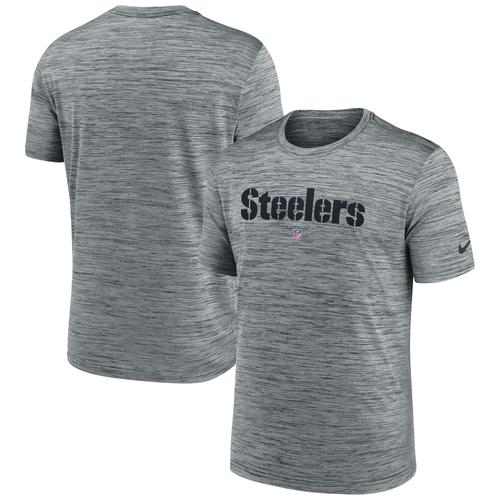 T-Shirt Nike Gris Pittsburgh Steelers Velocity Performance Pour Homme