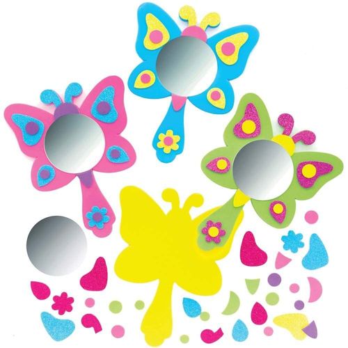 Baker Ross Miroirs En Forme De Papillons - Lot De 4 Activités Manuelles Pour Les Enfants Fe121