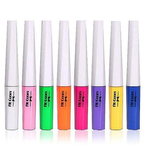 1pc Eyeliner Liquide Néon, Ensemble Eyeliner Liquide Mat Uv Glow Longue Durée, Stylo Eyeliner Coloré Imperméable Anti-Taches Peinture Fluorescente Pour Les Yeux Visage Corps 