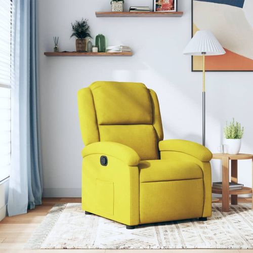 Vidaxl Fauteuil Inclinable Jaune Velours