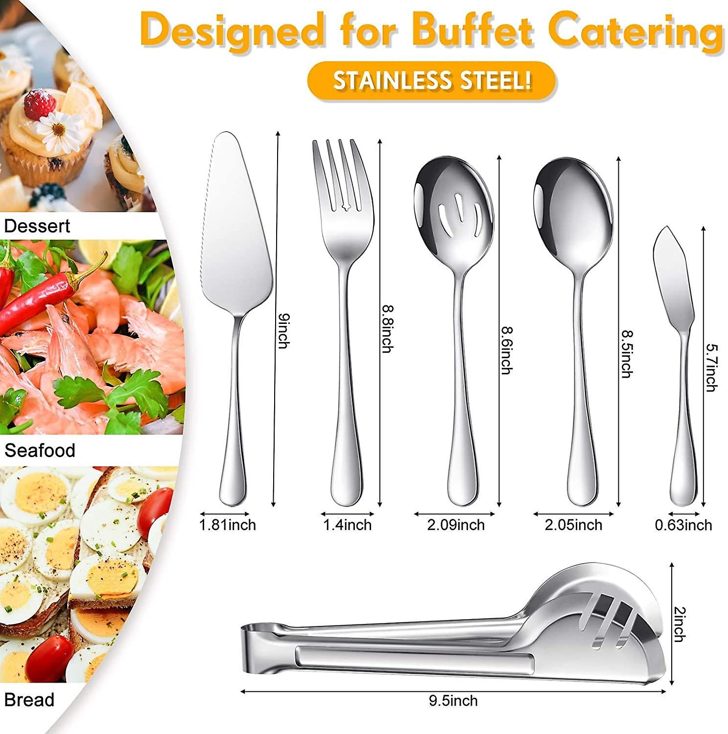 Pices Ustensiles De Service Grande Cuillre De Service Four... - 4