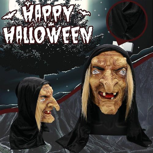 Masque De Vieille Sorcière Effrayant Pour Adultes, Masque D'horreur De Sorcières Maléfiques, Masque D'halloween, Accessoires De Déguisement De Conte De Fées