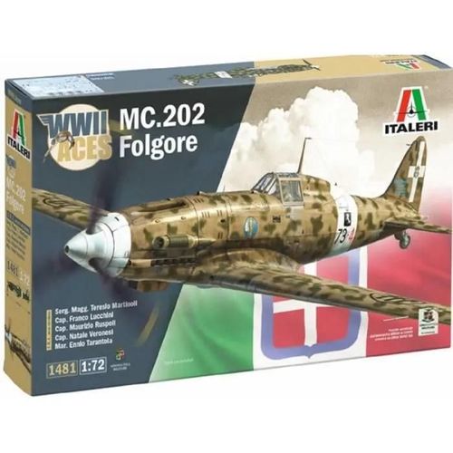 Italeri - Maquette Avion Mc.202 Folgore Ww Ii Aces |Italeri|1481| 1:72 Maquette Char Promo - Ref : 15832-Italeri