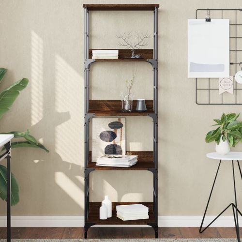 Vidaxl Bibliothèque Chêne Marron 50x33x153 Cm Bois D'ingénierie