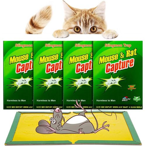 KALANKA-Piege a Souris | 4 Pcs Piege a Rat | Colle Souris Piege | Attrape Souris | Piège à Souris | Anti Souris Efficace | Glue Souris | Anti Rongeur | Plaque Collante Souris (4 pcs)