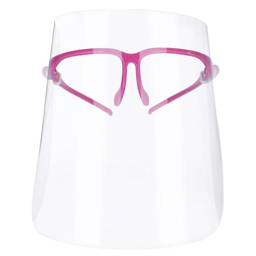 paquet de cache-visage Transparent, cadre détachable, résistant à l'huile de cuisson, déflecteur facial avec 1 lentille de remplacement (rose)