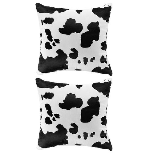 Housse De Coussin À Motif De Vache, 2 Pièces, Taie D'oreiller