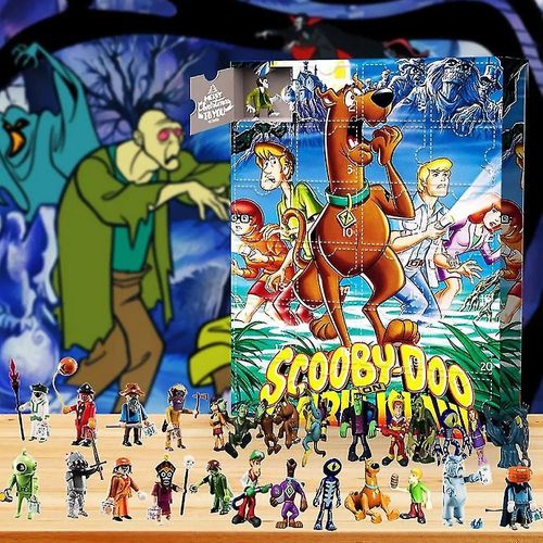 Calendrier de l'avent boîte aveugle 2023 24 jours, compte à rebours de noël, figurines Scooby-doo, jouets poupée, cadeaux de vacances Surprise pour enfants