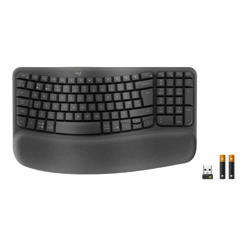 Logitech Ergo Series Wave Keys for Business - Clavier - sans fil - Bluetooth 5.1 LE - QWERTY - graphite