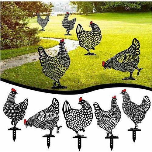 Deco Jardin Exterieur Metal, Poulet Yard Art Jardin Statues