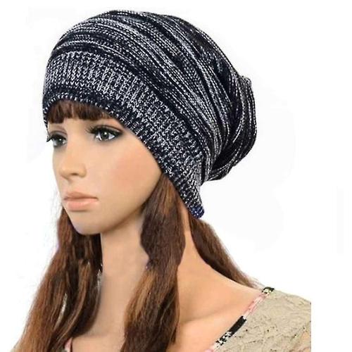 Bonnet Baggy tricoté unisexe pour femmes et hommes, béret chaud d'hiver, casquette de Ski surdimensionnée