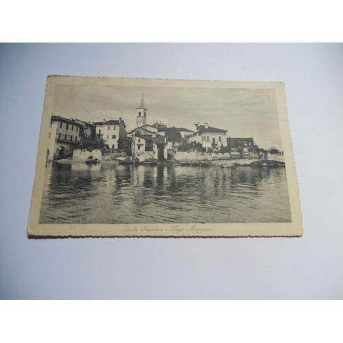 Italie Carte Ancienne En Noir Et Blanc Isola Pescatori Lago Maggiore