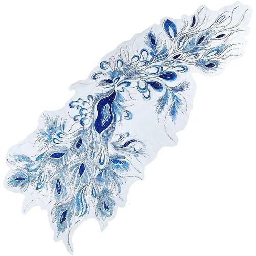 Patch À Broder En Maille Avec Plumes De Phénix De 1,8 M, 27,9 Pouces, Avec Paillettes En Pvc, Style Ethnique, À Coudre Pour Robe Cheongsam
