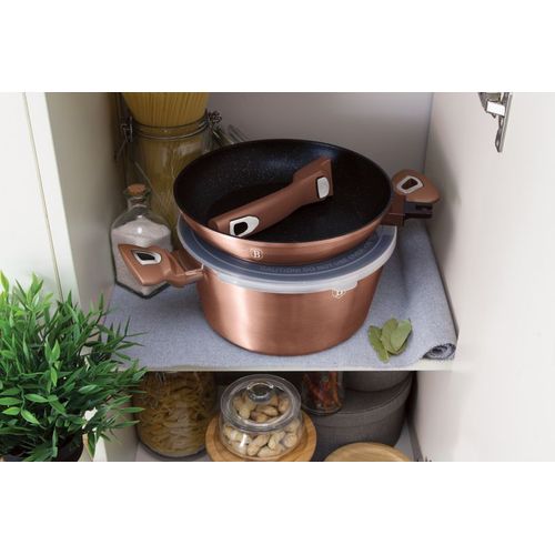 Batterie De Cuisine Avec Poignée Amovible, Metallic Line Rose Gold Edition