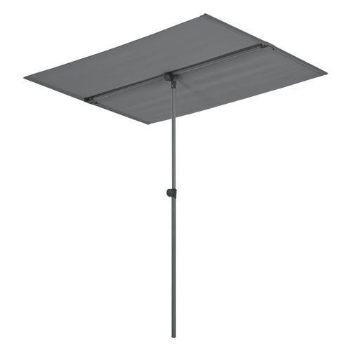 Parasol Inclinable À 360° Rectangulaire 180 X 130 Cm Gris Helloshop26 03_0008046