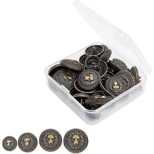 Lot De 40 Boutons De Blazer En Métal Vintage Avec Blason Lion, 15 Mm, 20 Mm, 23 Mm, 25 Mm, Pour Blazer, Costume, Manteau, Uniforme Et Veste - Bronze Antique