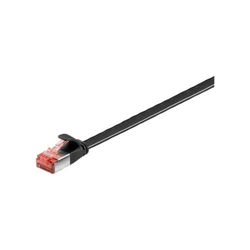 Goobay CAT 6 Câble Patch Plat, U/FTP, noir 10 m