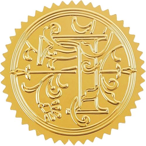 Lot De 100 Autocollants Pour Enveloppes De 5 Cm, Lettre L, En Relief, En Feuille D'or, Pour Invitations De Mariage, Enveloppes, Paquets Cadeaux