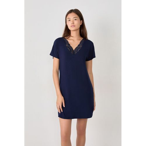 Nuisette Décolletée Dentelle En Modal - Josephine - Xl - Marine - Femme - Etam