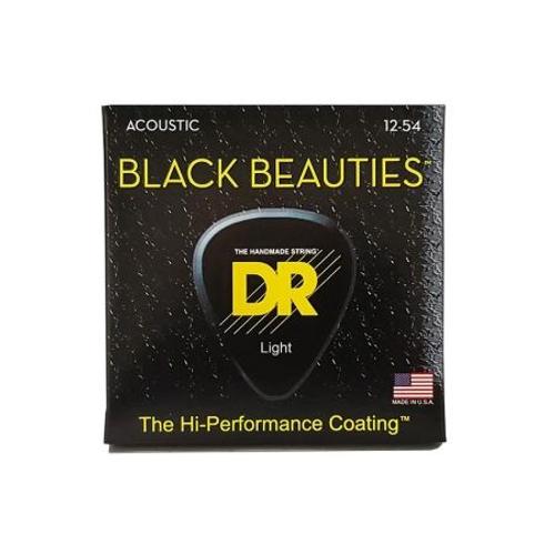 Dr Bka-12 - Black Beauties - Black, Jeu Guitare Acoustique, Light 12-54
