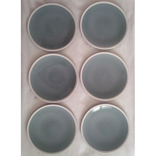 Assiettes Plates Maison Sarah Lavoine - Assiettes Plates Sicilia - Lot De 6 - Couleur Pousse De Tilleul - Assiettes Plates En Céramique