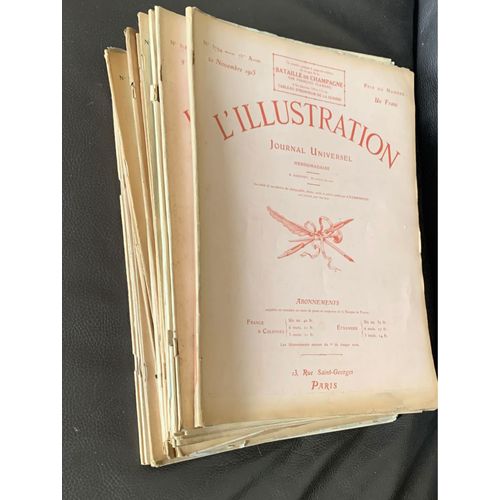 Lot De 26 Revues L Illustration. Année 1915. 