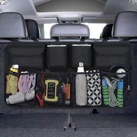 Organisateur de siège arrière de voiture avec support de tablette, 8 sacs  de rangement Boîte de rangement de voiture avec plateau de table pliable  Protecteur de siège d'auto Protecteur de dossier Accessoires