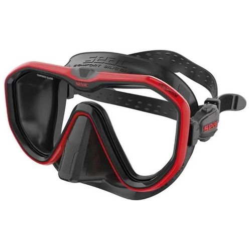 Seac Appeal Masque De Plongée Double-Verre, Made In Italy Unisex-Adult, Noir-Rouge, Standard