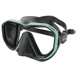 Seac Appeal Masque De Plongée Double-Verre, Made In Italy Unisex-Adult, Noir-Bleu Clair, Standard